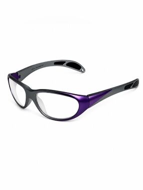 Model 208 Ultralite Wrap Radiation Glasses Gray Purple Case Strap Z87+RX-208-PG